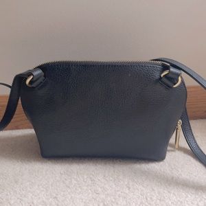 Cuyana black leather crossbody